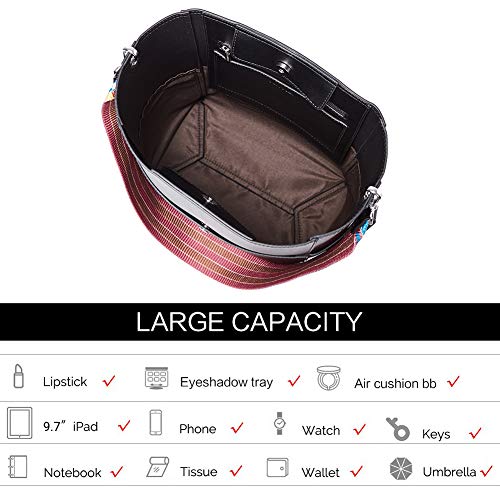 BROMEN Designer Vegan Leather Bucket Purse