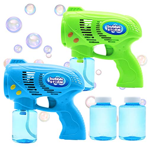 Bubble Gun Set with Refill Solution for Kids' Outdoor Fun