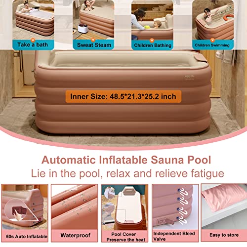 Portable Foldable Steam Sauna with Steamer Pot for Home Spa - Fast Relaxation and Detoxification