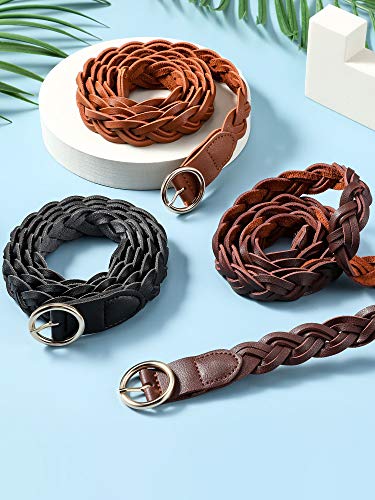Women's Braided Leather Belt