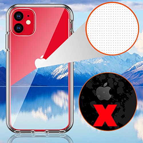 COOLQO 3-in-1 Clear Case with 2 Tempered Glass Screen Protectors for iPhone 11