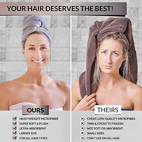 Luxe Beauty Essentials Microfiber Hair Towel Wrap