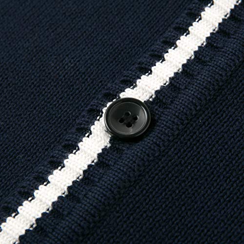 Curipeer Boys' Button-Up Cardigan Sweater, Navy