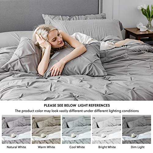 Bedsure Pintuck Queen Bed Set