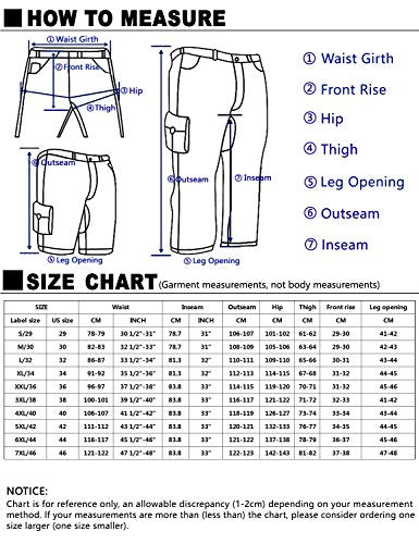 Match Men's Wild Cargo Pants(Black,32)