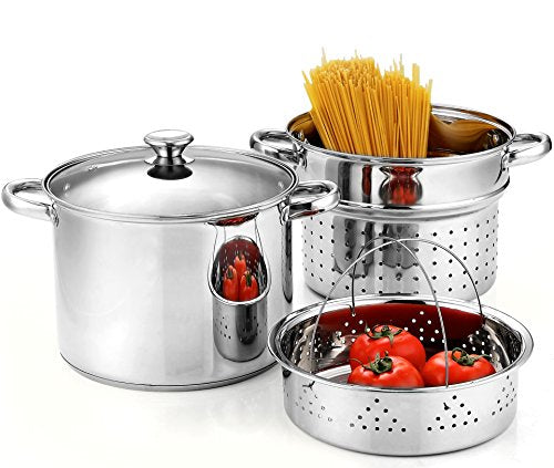 Cook N Home 4-Piece 8 Quart Multipots