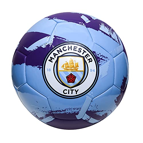 Team soccer ball brushed by Manchester City FC