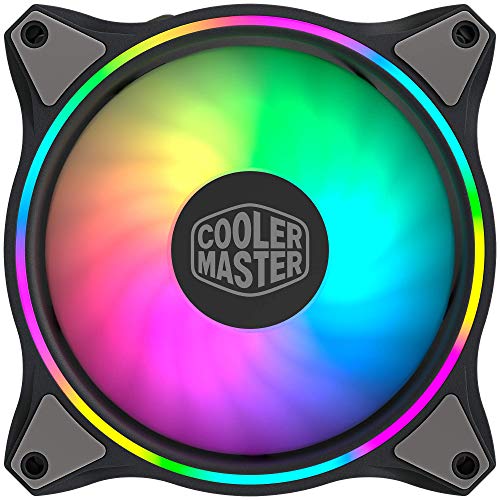 Cooler Master MasterFan MF120 Halo 3in1 Duo-Ring ARGB 3-Pin LightingFan, 24 Independently LEDS, PWM Static Pressure Fan, Absorbing Pads for Computer Case & Liquid Radiator