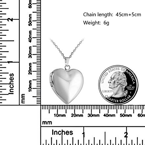 Love Heart Locket Necklace for Picture