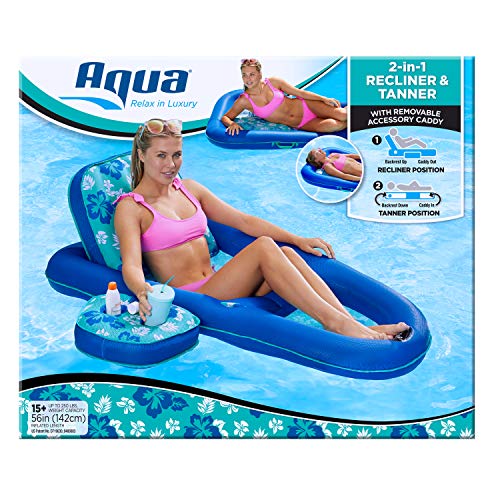 Aqua Campania 2-in-1 Pool Lounger with Caddy