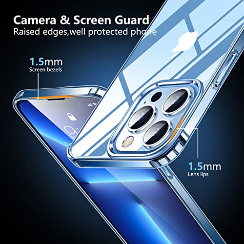 SPIDERCASE Crystal Clear Case for iPhone 13 Pro Max - Military Grade Protection