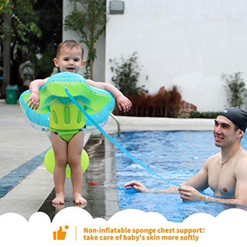 Inflatable swim float waist ring accessory
