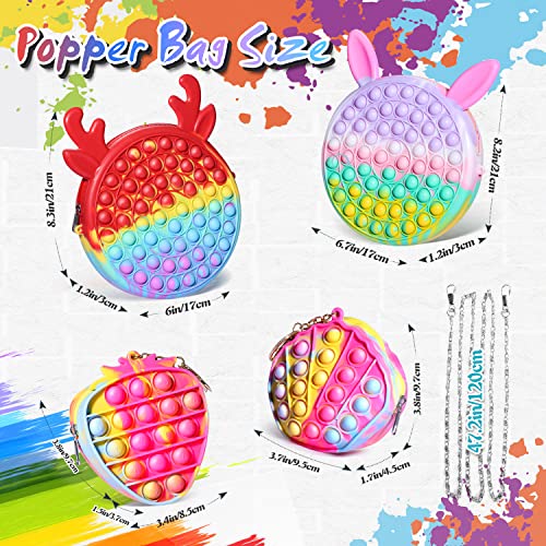 JIMMIDDA Pop Shoulder Bag Fidget Toys Pack for Girls