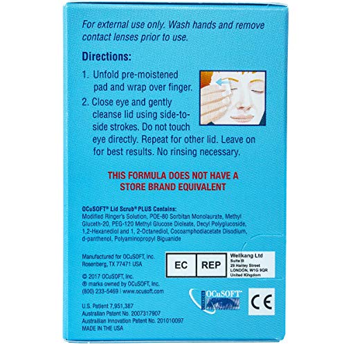 OCuSOFT Lid Scrub Plus Pads (30 Count)