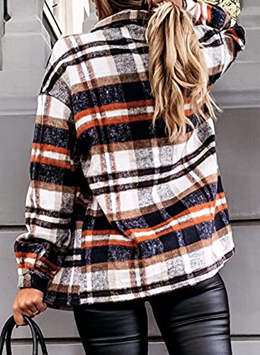 Dokotoo Women's Classic Plaid Button Up Shirt