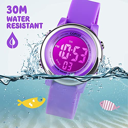 Kids Waterproof Digital Sport Watch (Girls/Boys, LED Alarm Stopwatch)