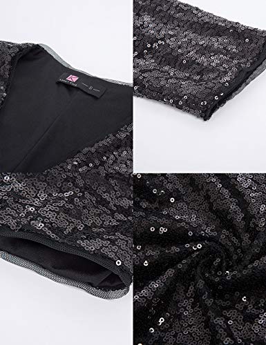 KANCY KOLE Women's Plus Size Sequin Jacket