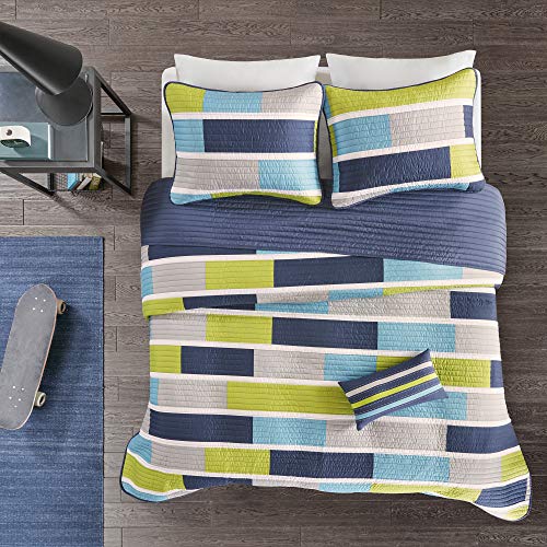 Mi Zone Cozy Quilt Set - Bradley Blue 4 Piece