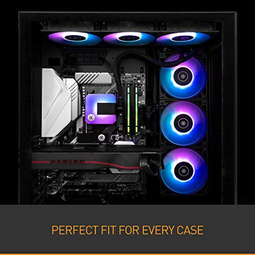 EK 240mm AIO D-RGB CPU Liquid Cooler with High-Performance PMW Fans