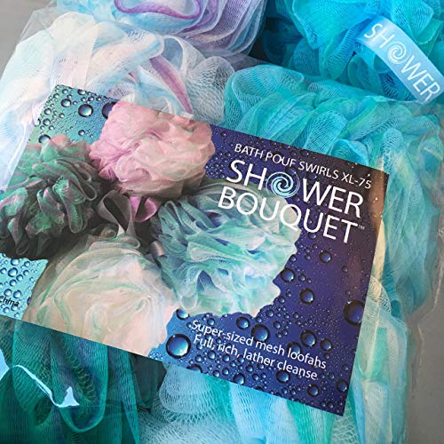 Shower Bouquet Loofah Bath-Sponge Swirl-Set-XL-75g