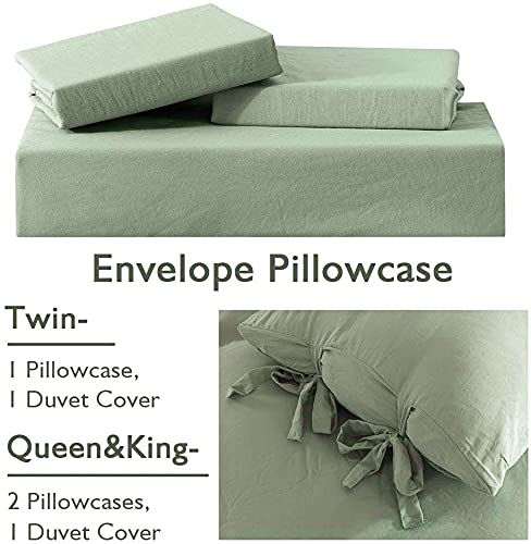 Annadaif Green Bowknot Duvet Cover Set (Queen)