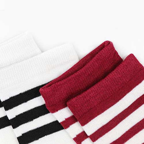 DRESHOW Women's High Thigh Socks, 6 Pairs