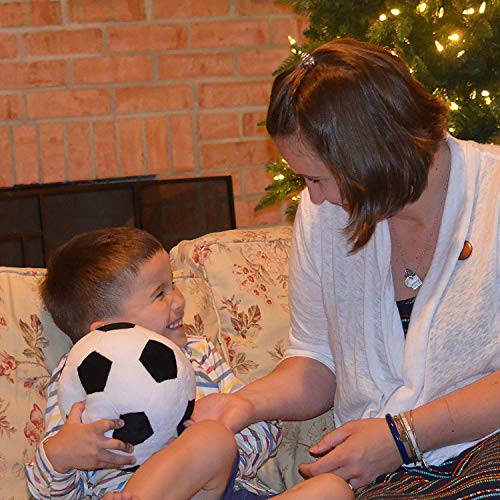 T PLAY Plush Soccer Balls Fluffy Stuffed Soccer Ball Plush Pillow Soft Plush Soccer Ball Pillow Durable Soccer Ball Stuffed Toy Stuff Soccerball Gift for Kids Boy Baby 7