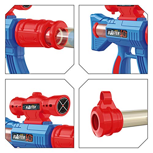 YEEBAY Shooting Game Toy for Kids - 2pk Foam Ball Popper Air Guns & Target - Compatible with Nerf Toys