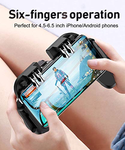 4 Trigger Mobile Game Controller with Cooling Fan 4.7-6.5