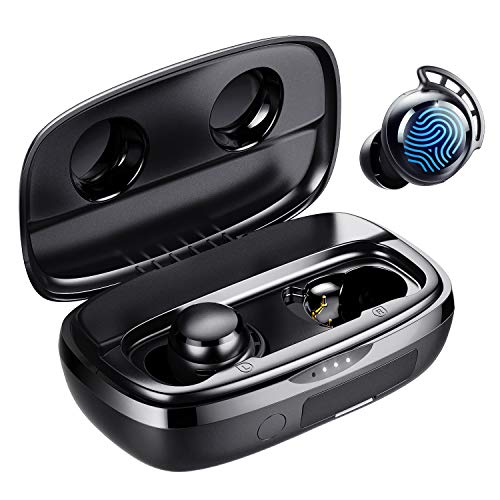 Wireless Earbuds, Tribit 100H Playtime Bluetooth 5.0 IPX8 Waterproof Touch Control