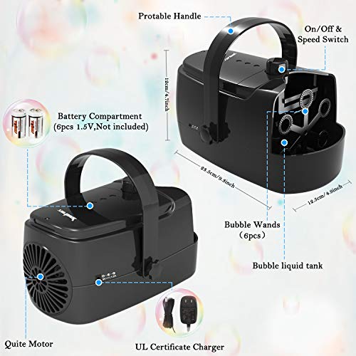 Durable Automatic Bubble Blower Machine - Makes 4800+ Bubbles Per Minute