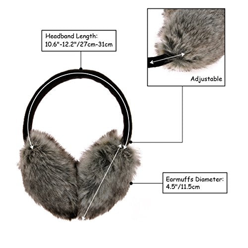 Faux Fur Ear Warmers for Women and Girls