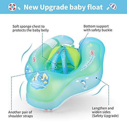 Inflatable swim float waist ring accessory