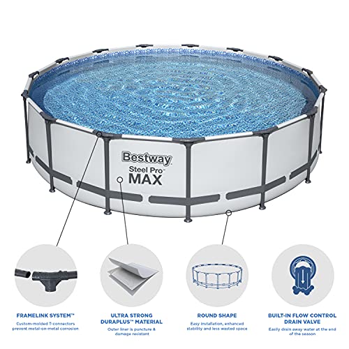 Bestway 14ft x 33in Pro MAX Steel Frame Round Pool Set