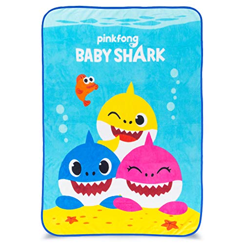 Baby Shark Super Soft Micro Raschel Throw - 46 in x 60 in
