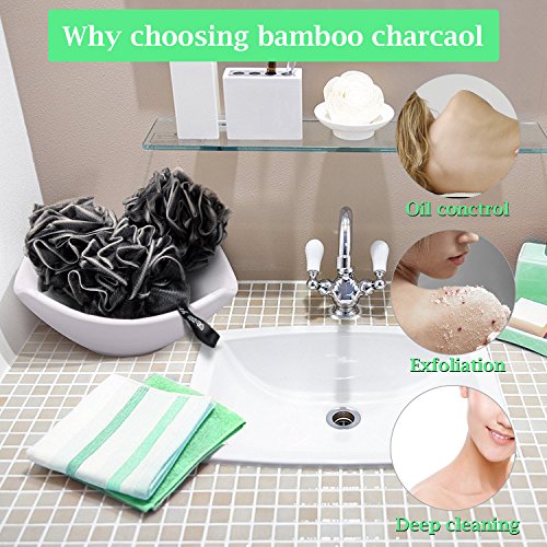 Easymoo Bath Loofahs Sponge Shower Pouf