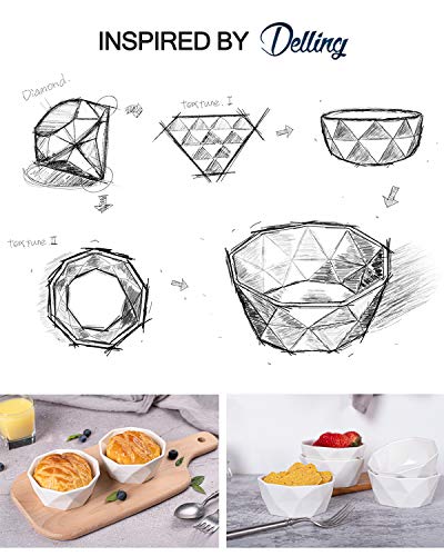 Geometric Porcelain Ramekins by Delling - Set of 6