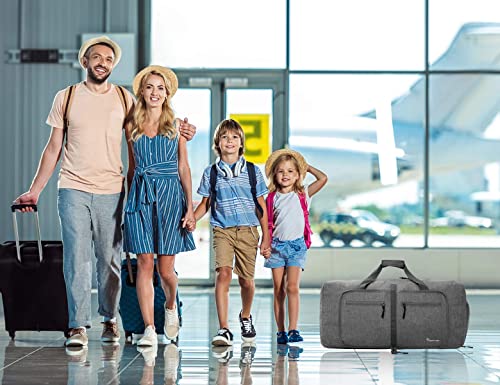 Duffel Bag 65L Packable Duffle Bag with Shoes Compartment Unisex Travel Bag Water-Resistant Duffle Bag