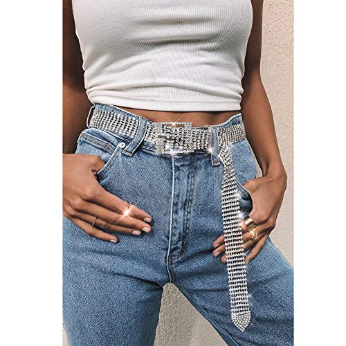 Sparkling Rhinestone Waist Belt for Women by WHIPPY