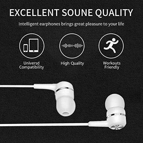 Wired Earbuds with Microphone and Bass