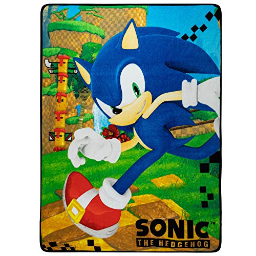 Sonic The Hedgehog Super Soft Micro Raschel Throw - 46 in x 60 in