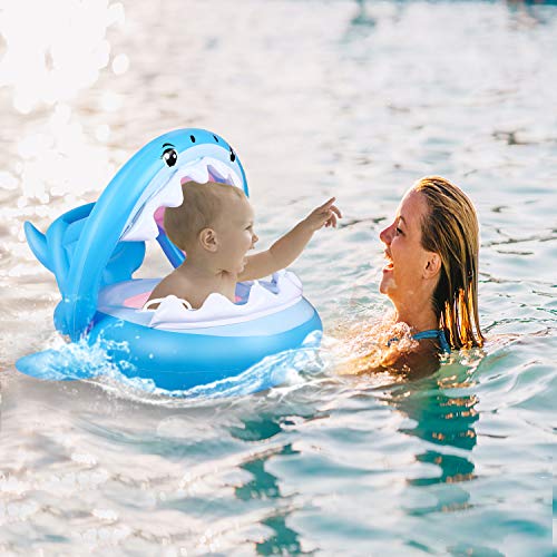 Inflatable Shark Canopy Baby Float Swimming Pool