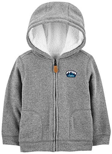 Simple Joys by Carter's Boys' Hooded Fleece Jacket, Sherpa Lining.