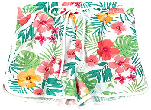 Soft Tropical Floral Boardshorts for Girls (BesserBay)