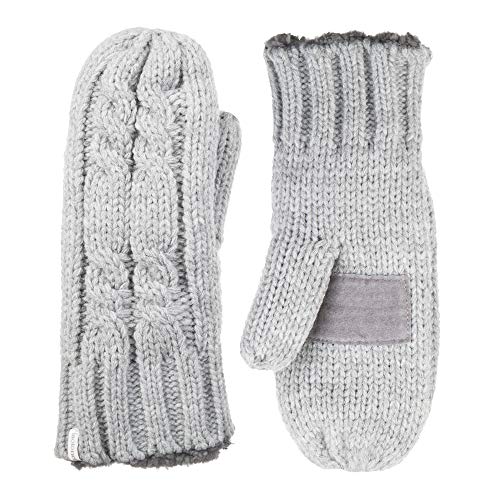 Chunky Cable Knit Mittens with Soft Lining