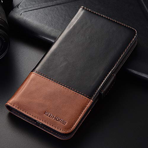 KEZiHOME OnePlus 7T Pro Leather Wallet Case with RFID Blocking