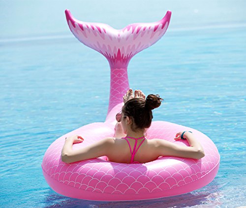 Jasonwell Inflatable Giant Mermaid Swimming Pool Float