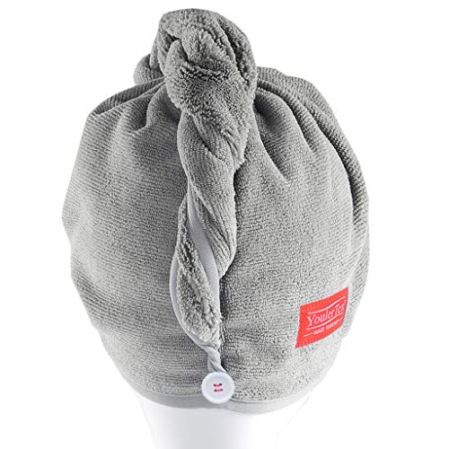 YoulerTex Microfiber Hair Towel Wrap for Women (2 Pack)