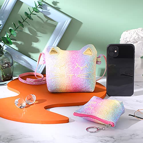 3-Piece Cat Shoulder Bag Set for Girls