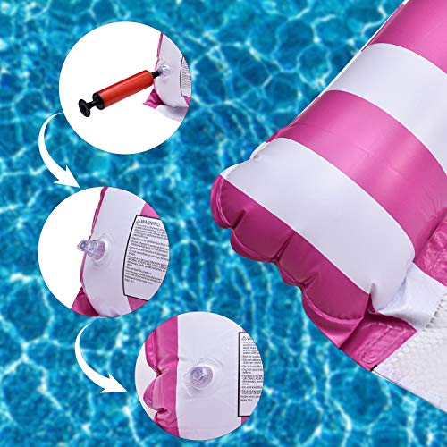 2-Pack 4-in-1 Pool Floats with Air Pump